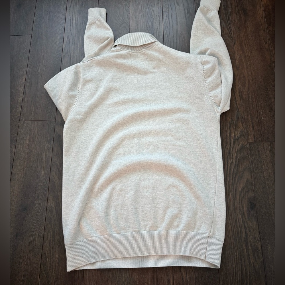ZARA Essentials Light Grey Relaxed Fit Turtleneck Sweater XL - Picture 4 of 14